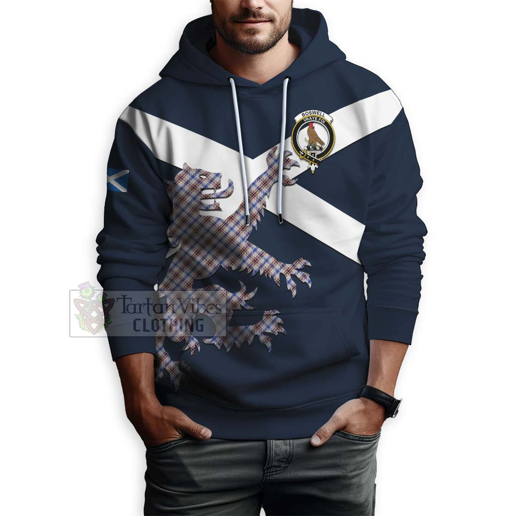 Tartan Vibes Clothing Boswell Tartan Lion Rampant Hoodie – Proudly Display Your Heritage with Alba Gu Brath and Clan Name