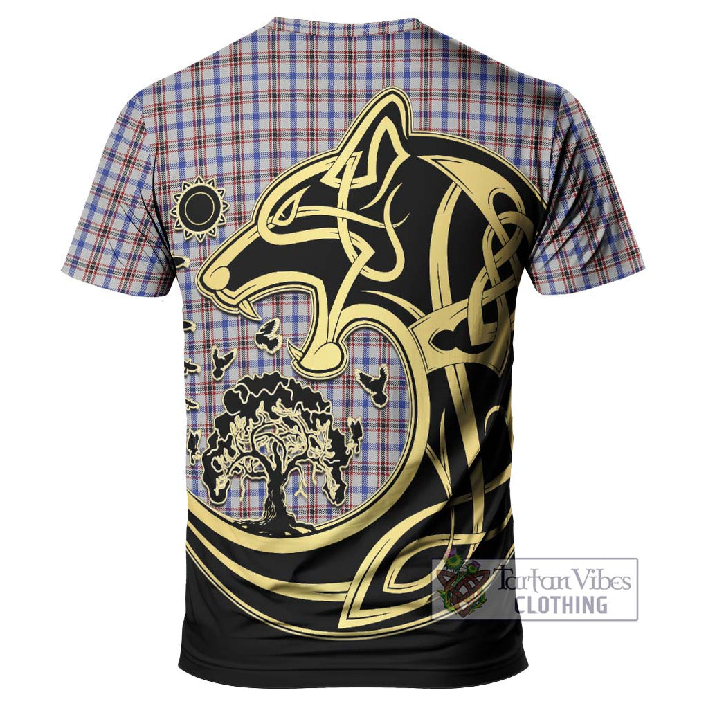 Boswell Tartan T-Shirt with Family Crest Celtic Wolf Style - Tartan Vibes Clothing