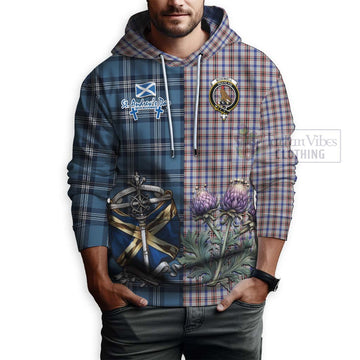 Boswell Tartan Hoodie Happy St. Andrew's Day Half Tartan Style