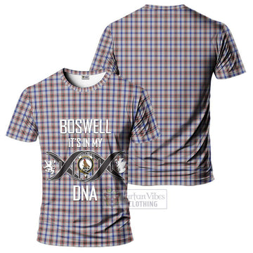 Boswell Tartan T-Shirt with Family Crest DNA In Me Style