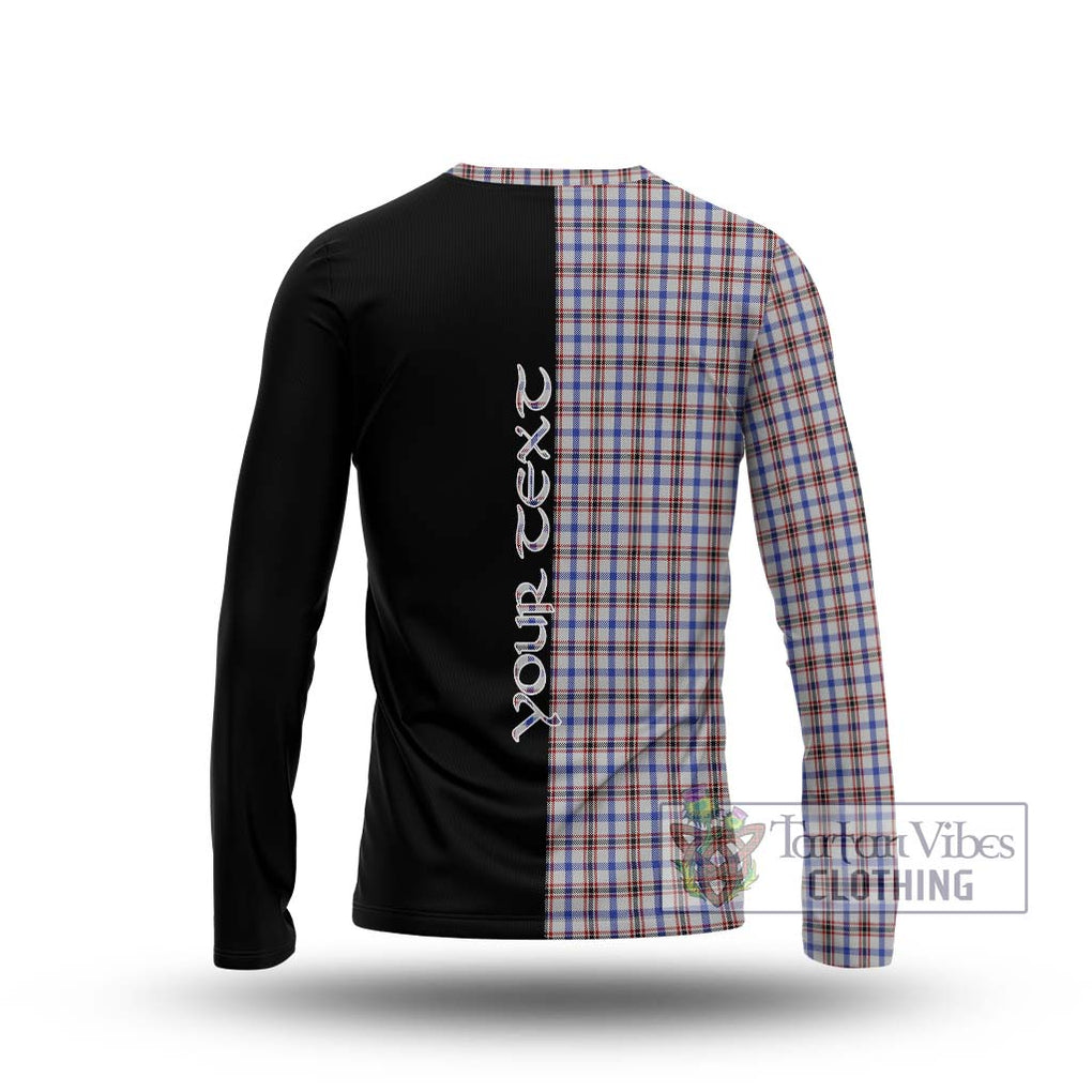 Boswell Tartan Long Sleeve T-Shirt with Family Crest and Half Of Me Style - Tartanvibesclothing Shop