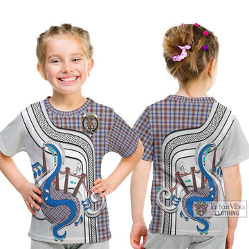 Boswell Tartan Kid T-Shirt with Epic Bagpipe Style