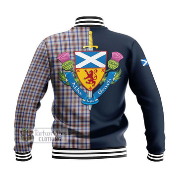 Boswell Tartan Baseball Jacket Alba with Scottish Lion Royal Arm Half Style