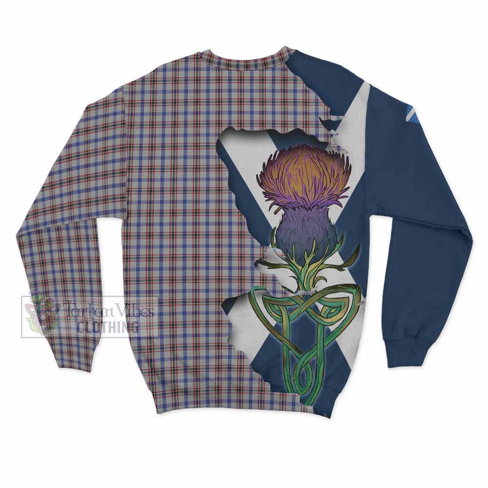 Boswell Tartan Family Crest Sweatshirt Scottish Thistle Celtic Inspired - Tartan Vibes Clothing