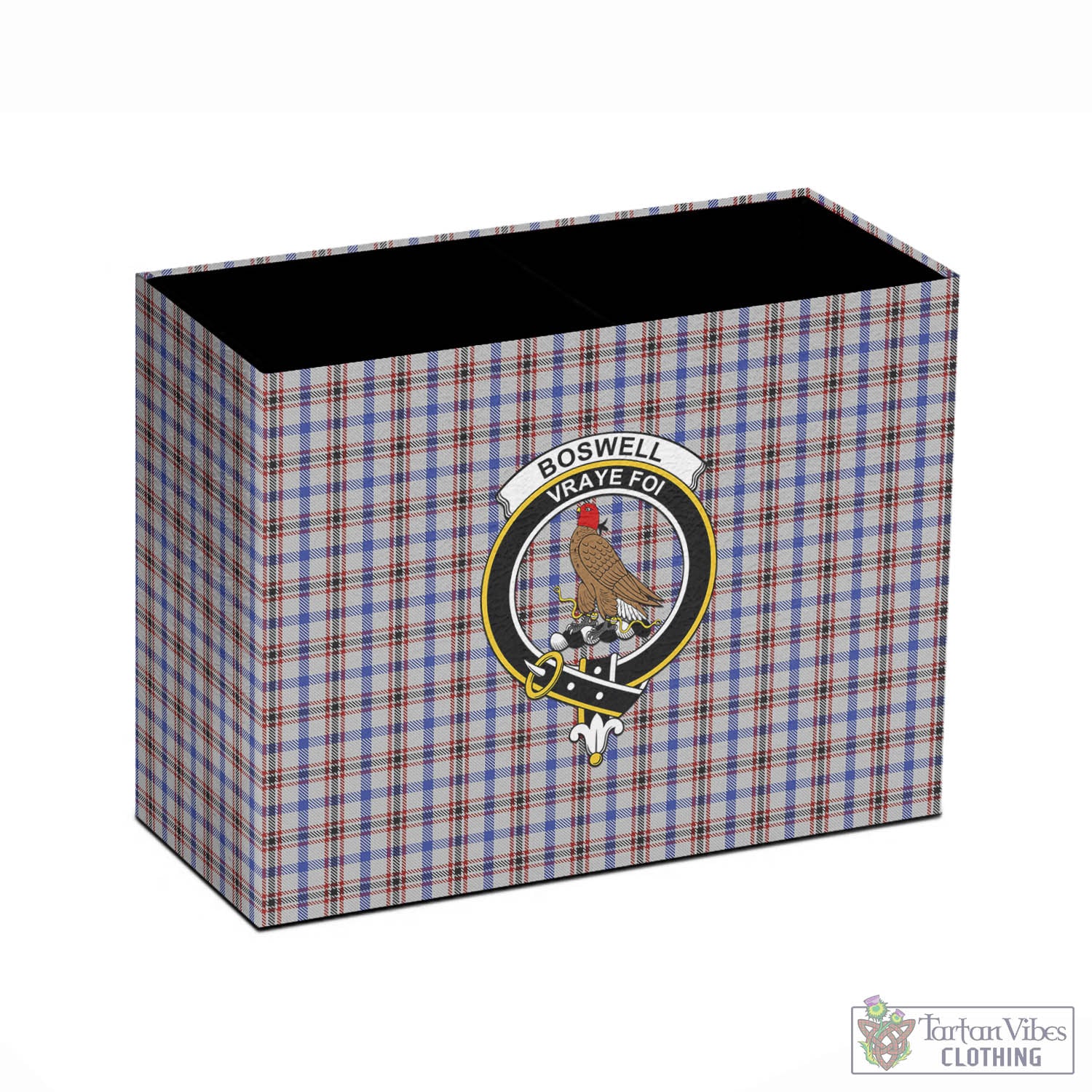 Tartan Vibes Clothing Boswell Tartan Pen Holder with Family Crest