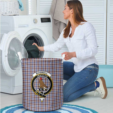 Boswell Tartan Laundry Basket with Family Crest