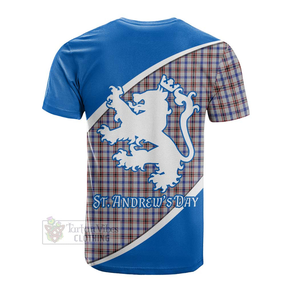 Tartan Vibes Clothing Boswell Family Crest Tartan Cotton T-shirt Celebrate Saint Andrew's Day in Style