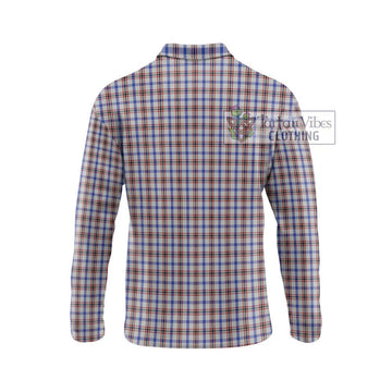 Boswell Tartan Long Sleeve Polo Shirt with Family Crest DNA In Me Style