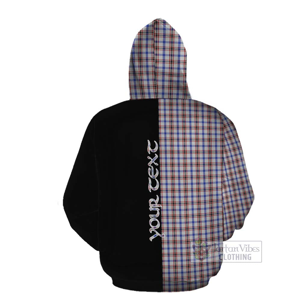 Tartan Vibes Clothing Boswell Tartan Cotton Hoodie with Family Crest and Half Of Me Style