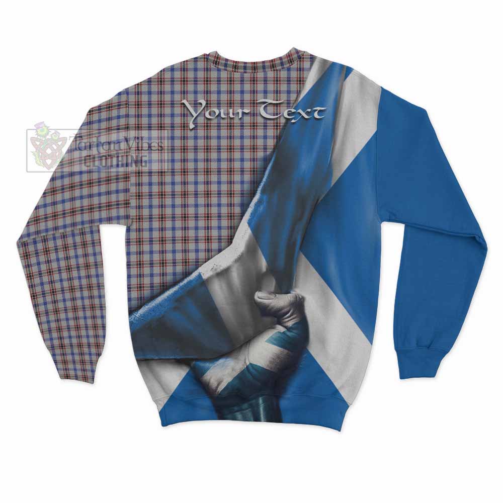 Tartan Vibes Clothing Boswell Tartan Sweatshirt with Family Crest Scotland Patriotic Style