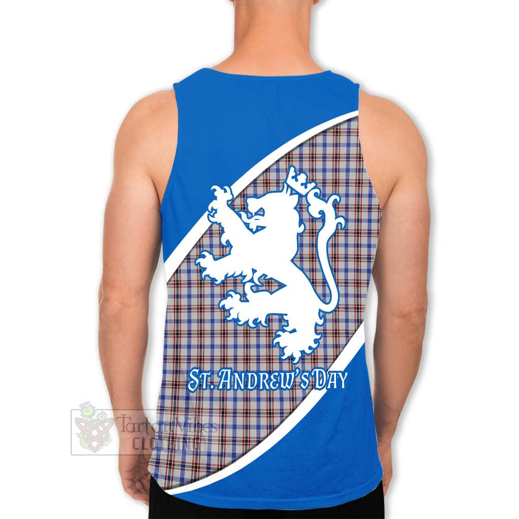 Tartan Vibes Clothing Boswell Family Crest Tartan Men's Tank Top Celebrate Saint Andrew's Day in Style