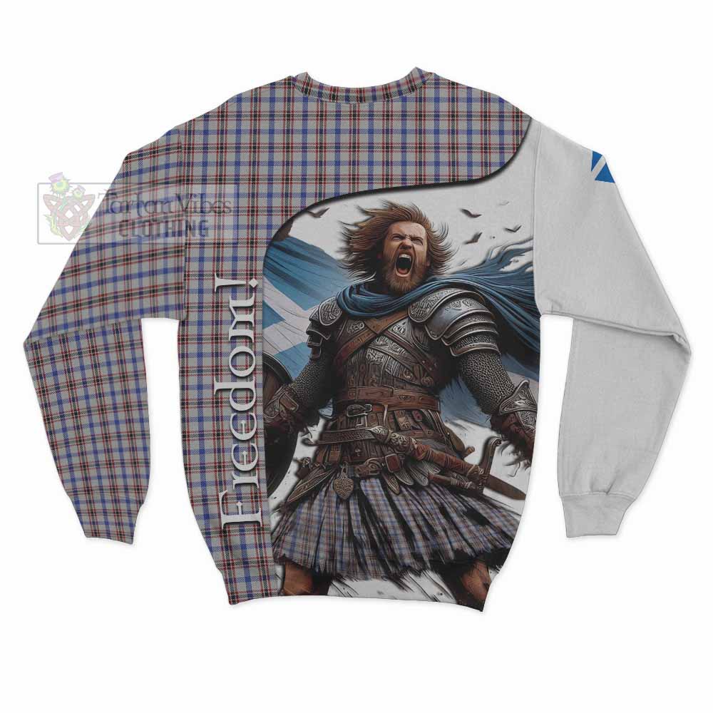 Tartan Vibes Clothing Boswell Crest Tartan Sweatshirt Inspired by the Freedom of Scottish Warrior