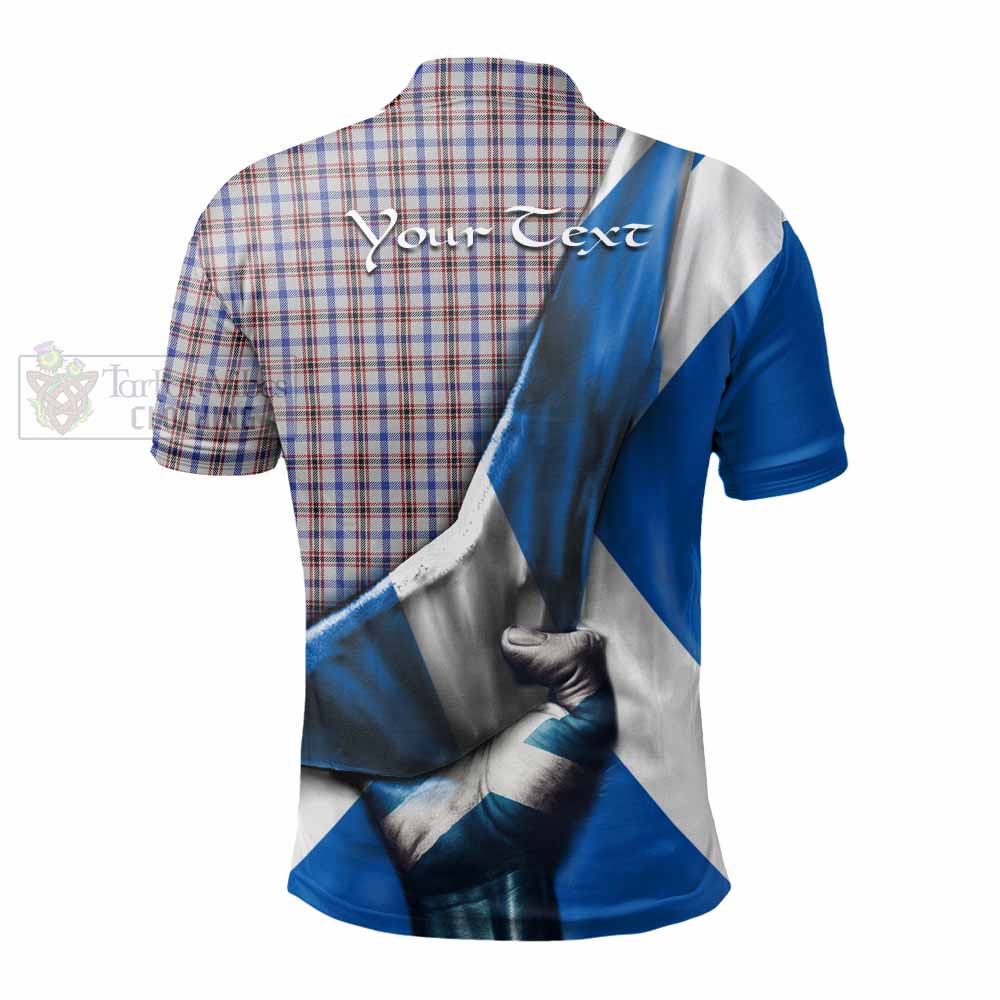 Tartan Vibes Clothing Boswell Tartan Polo Shirt with Family Crest Scotland Patriotic Style