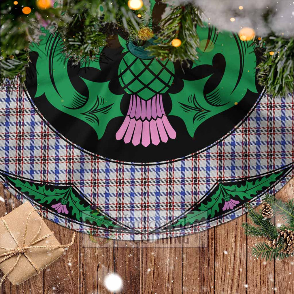 Tartan Vibes Clothing Boswell Tartan Christmas Tree Skirt Scottish Thistle Style