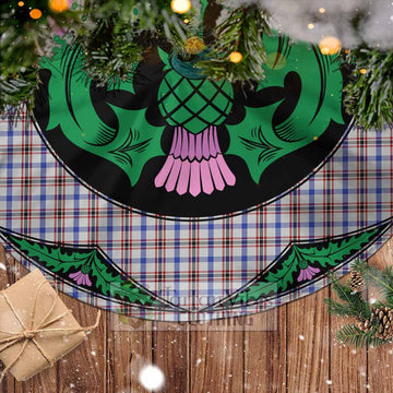 Boswell Tartan Christmas Tree Skirt Scottish Thistle Style