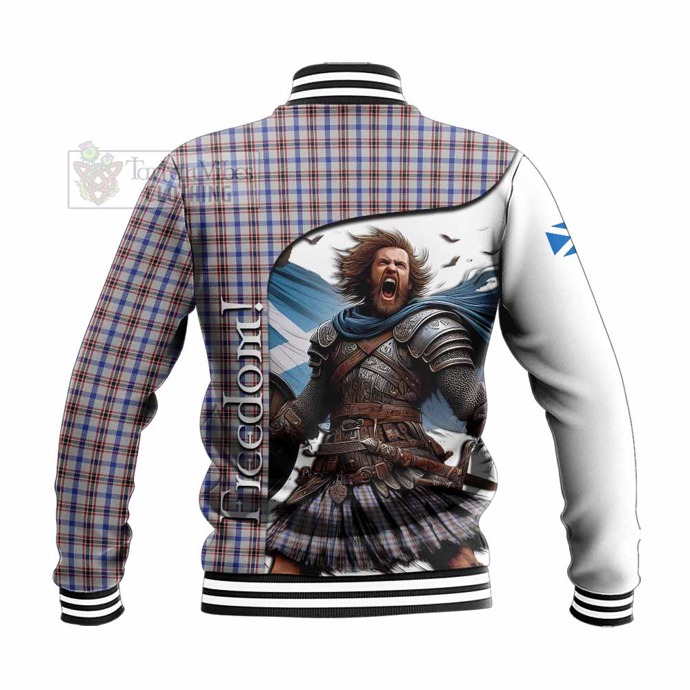 Tartan Vibes Clothing Boswell Crest Tartan Baseball Jacket Inspired by the Freedom of Scottish Warrior