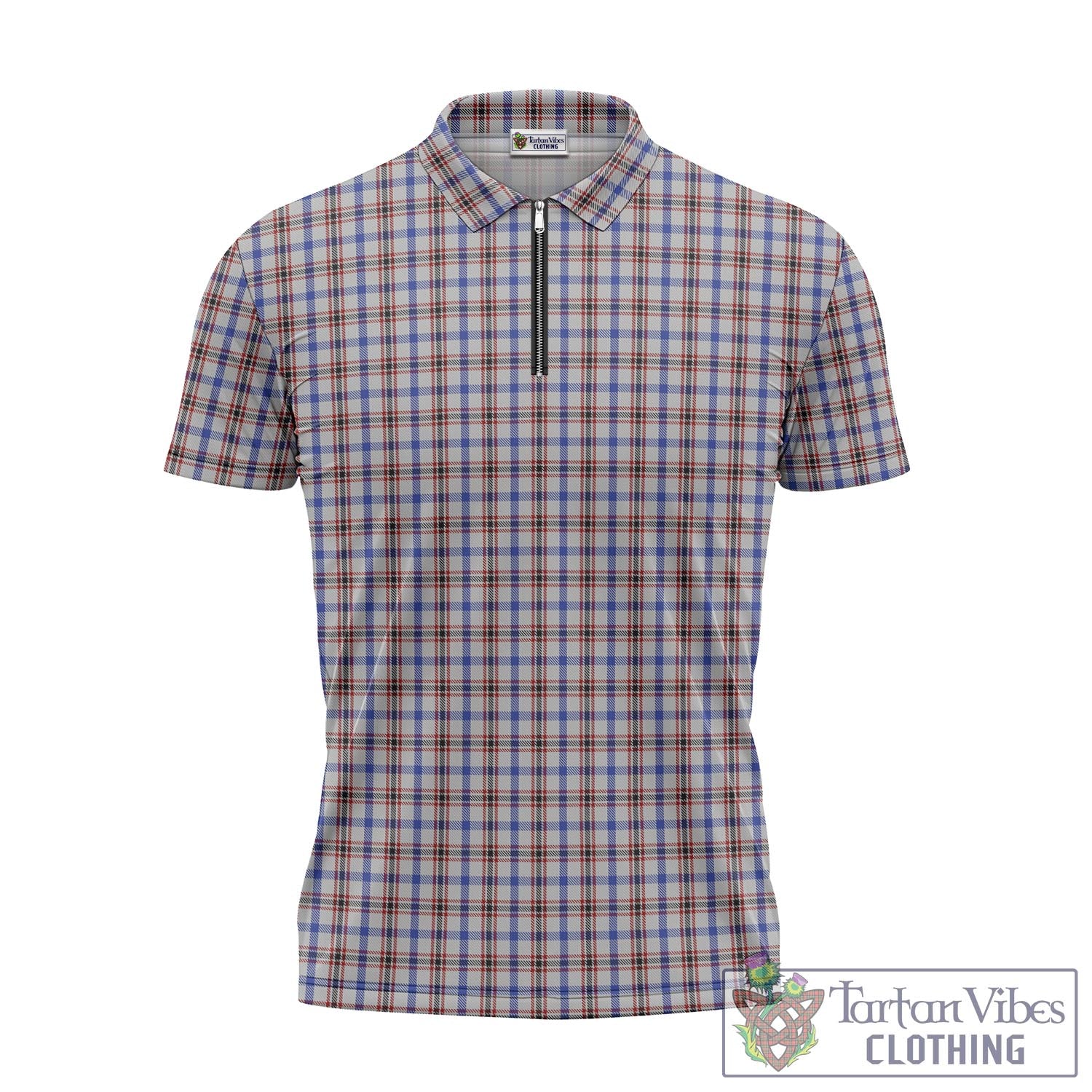 Tartan Vibes Clothing Boswell Tartan Zipper Polo Shirt