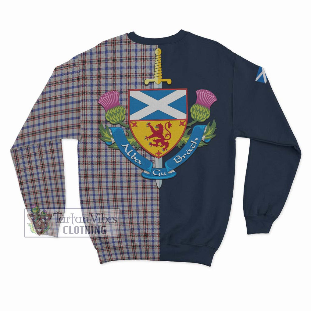 Tartan Vibes Clothing Boswell Tartan Sweatshirt with Scottish Lion Royal Arm Half Style