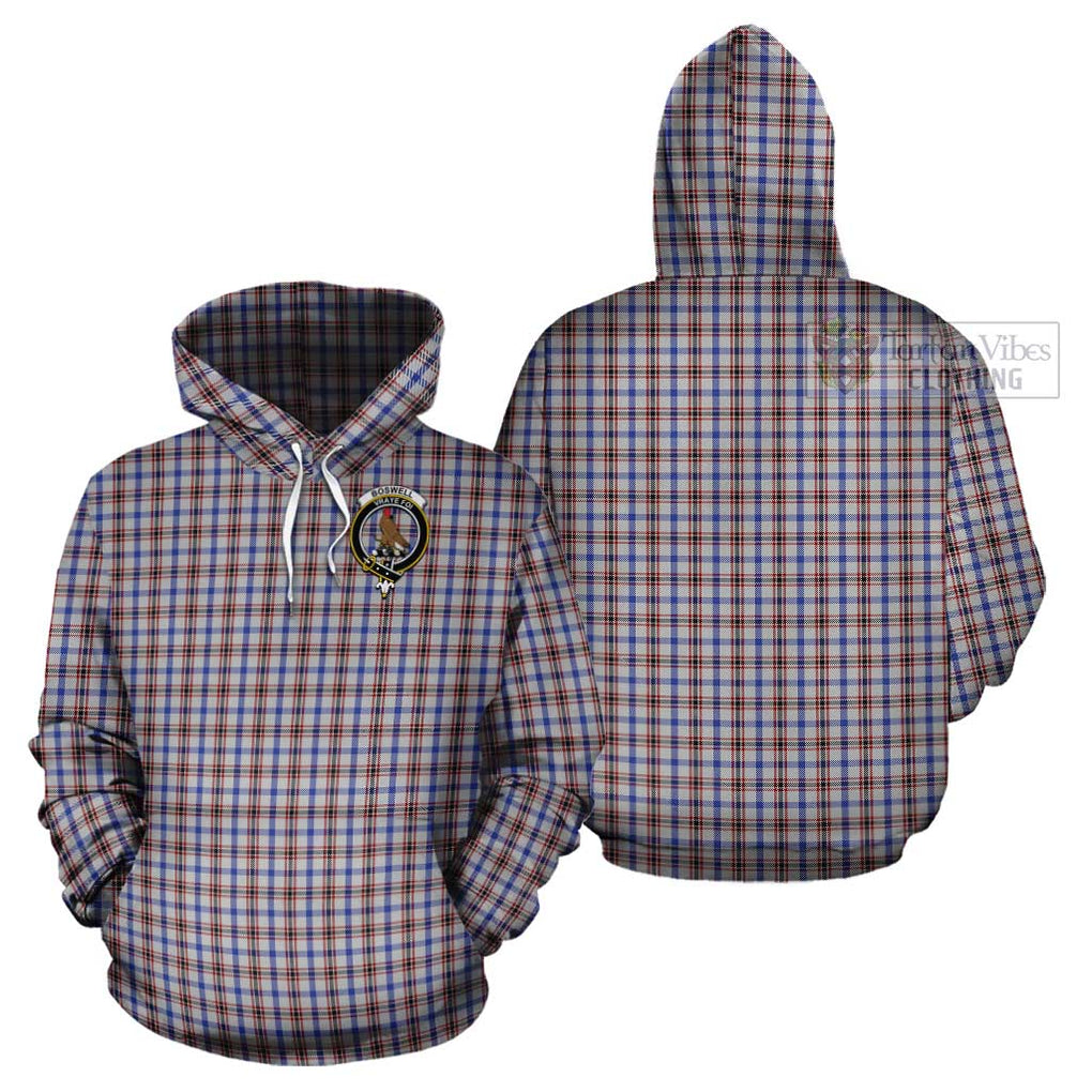 Boswell Tartan Cotton Hoodie with Family Crest Pullover Hoodie - Tartan Vibes Clothing