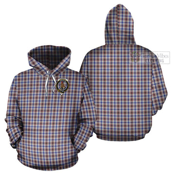 Boswell Tartan Cotton Hoodie with Family Crest