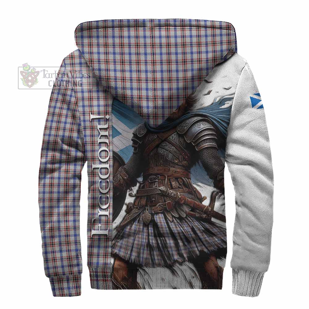 Tartan Vibes Clothing Boswell Crest Tartan Sherpa Hoodie Inspired by the Freedom of Scottish Warrior