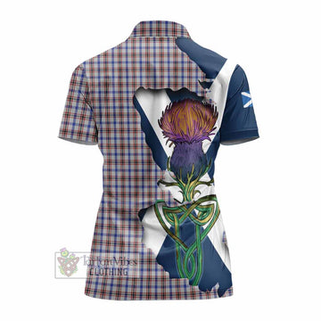 Boswell Tartan Family Crest Women's Polo Shirt Scottish Thistle Celtic Inspired - Tartan Vibes Clothing