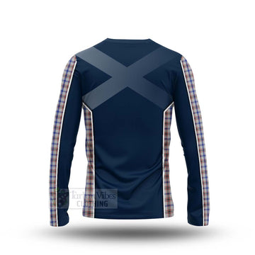 Boswell Tartan Long Sleeve T-Shirt with Family Crest and Scottish Thistle Vibes Sport Style