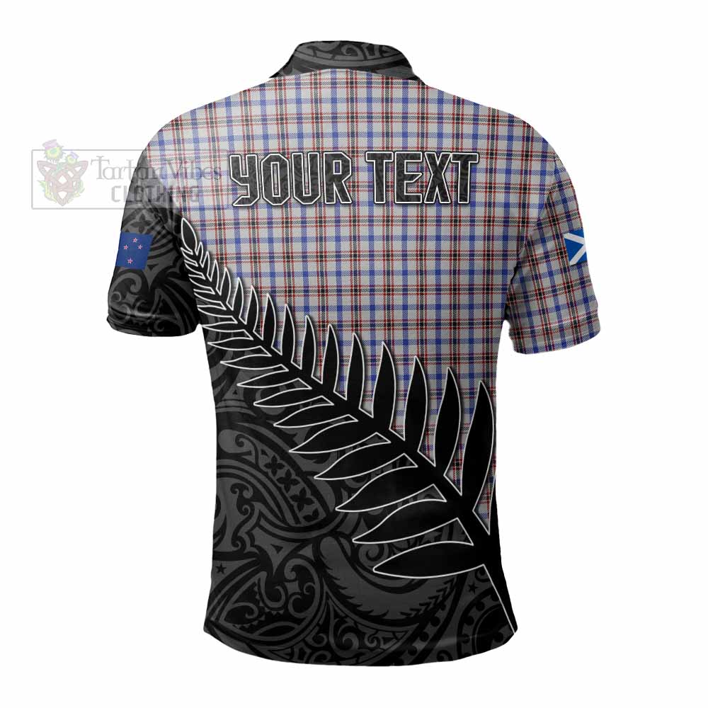 Boswell Crest Tartan Polo Shirt with New Zealand Silver Fern Half Style