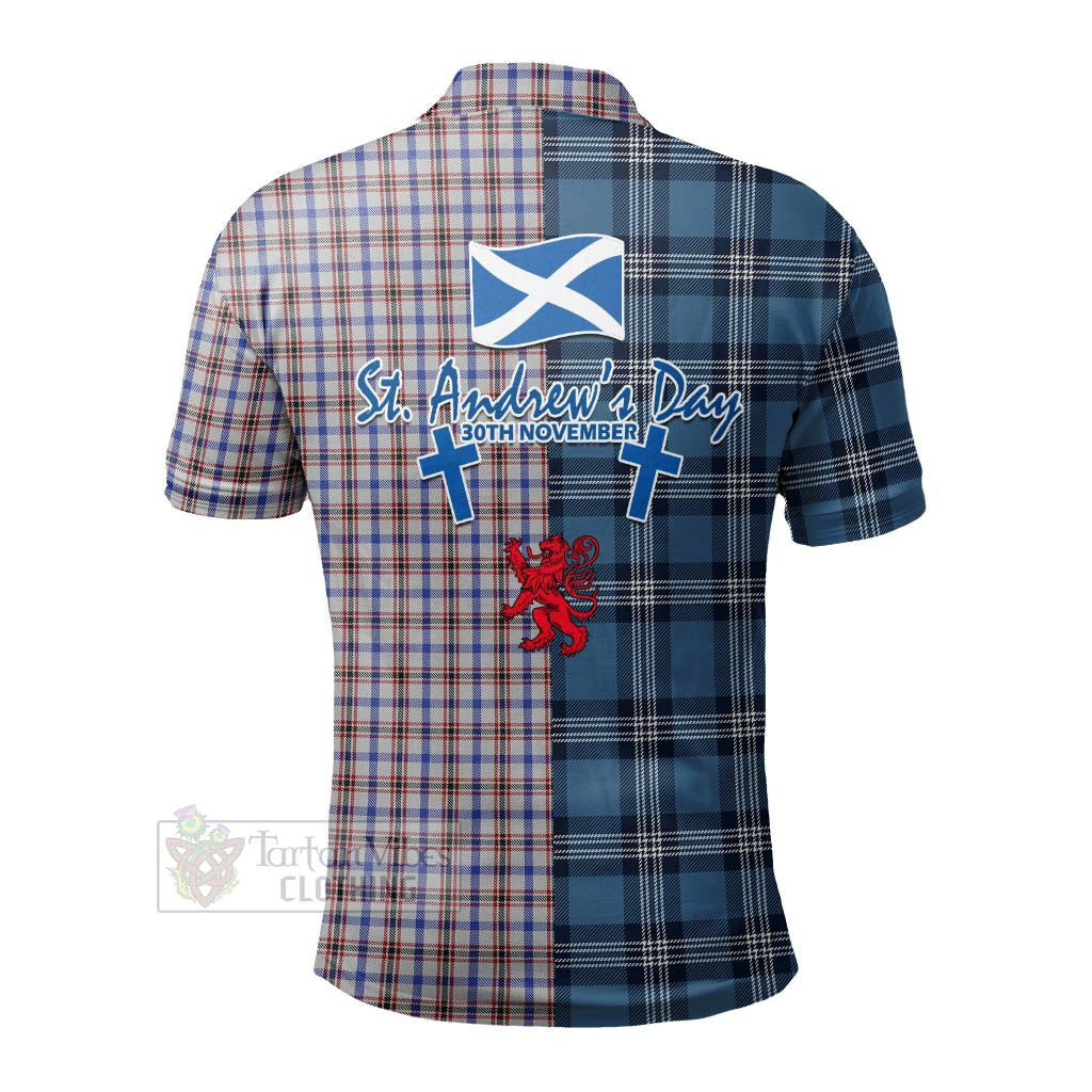 Tartan Vibes Clothing Boswell Tartan Polo Shirt Happy St. Andrew's Day Half Tartan Style