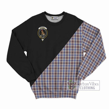 Boswell Tartan Sweatshirt with Family Crest and Military Logo Style