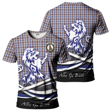 Boswell Tartan T-Shirt with Alba Gu Brath Regal Lion Emblem