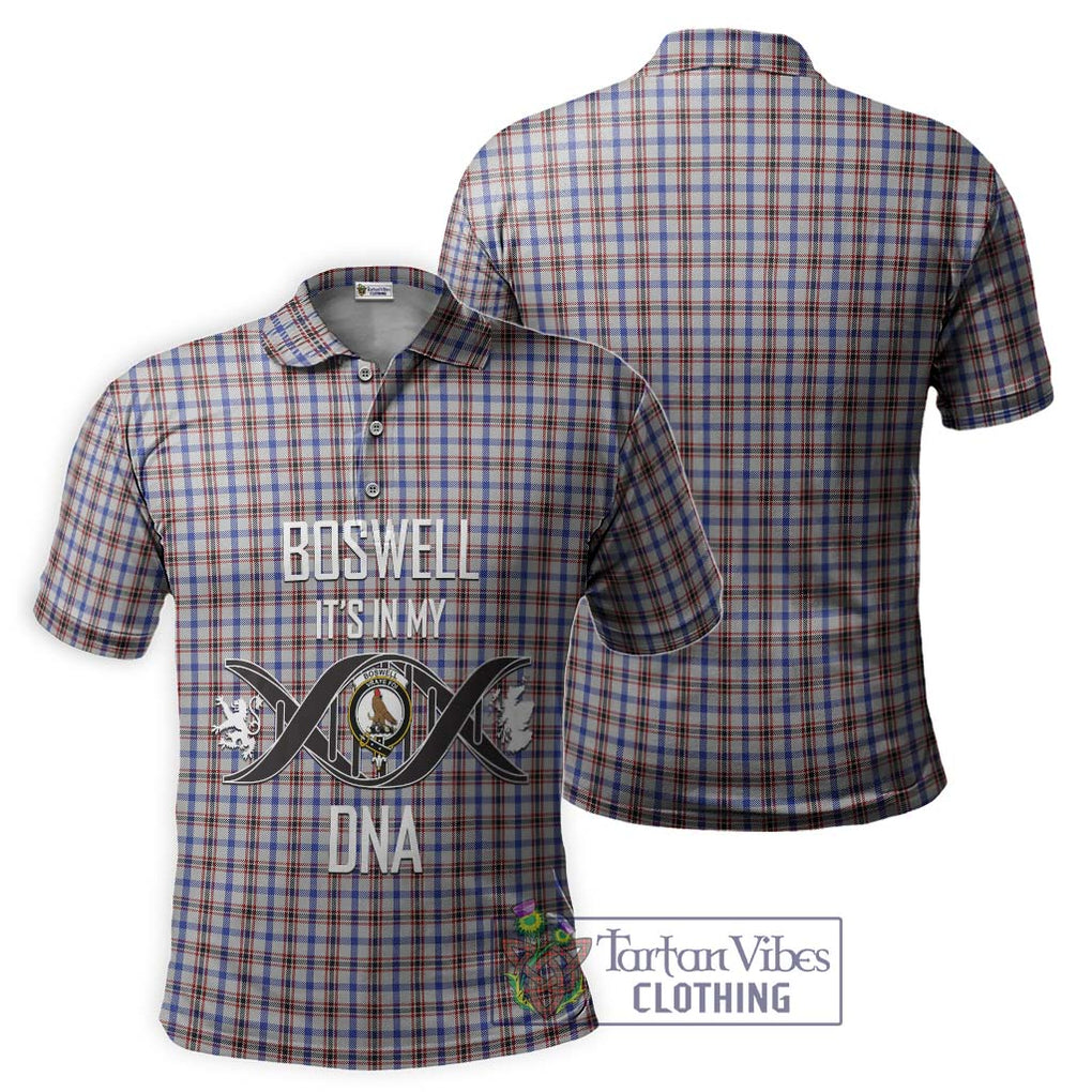 Boswell Tartan Polo Shirt with Family Crest DNA In Me Style - Tartanvibesclothing Shop