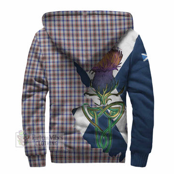Boswell Tartan Family Crest Sherpa Hoodie Scottish Thistle Celtic Inspired - Tartan Vibes Clothing