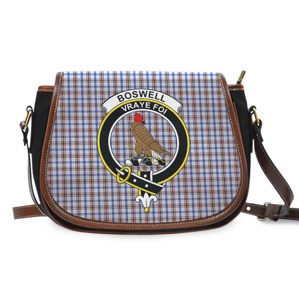 Boswell Tartan Saddle Bag with Family Crest - Tartan Vibes Clothing