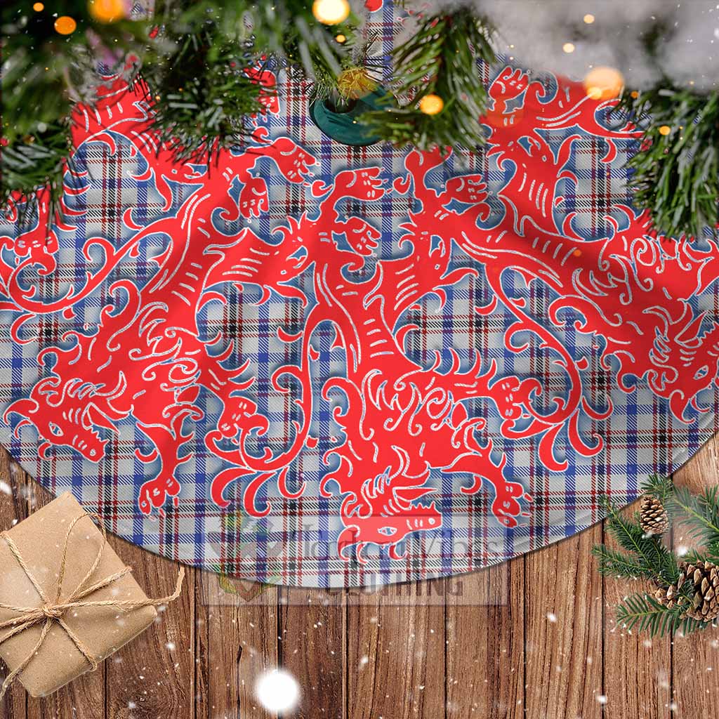 Tartan Vibes Clothing Boswell Tartan Christmas Tree Skirt Lion Rampant Style