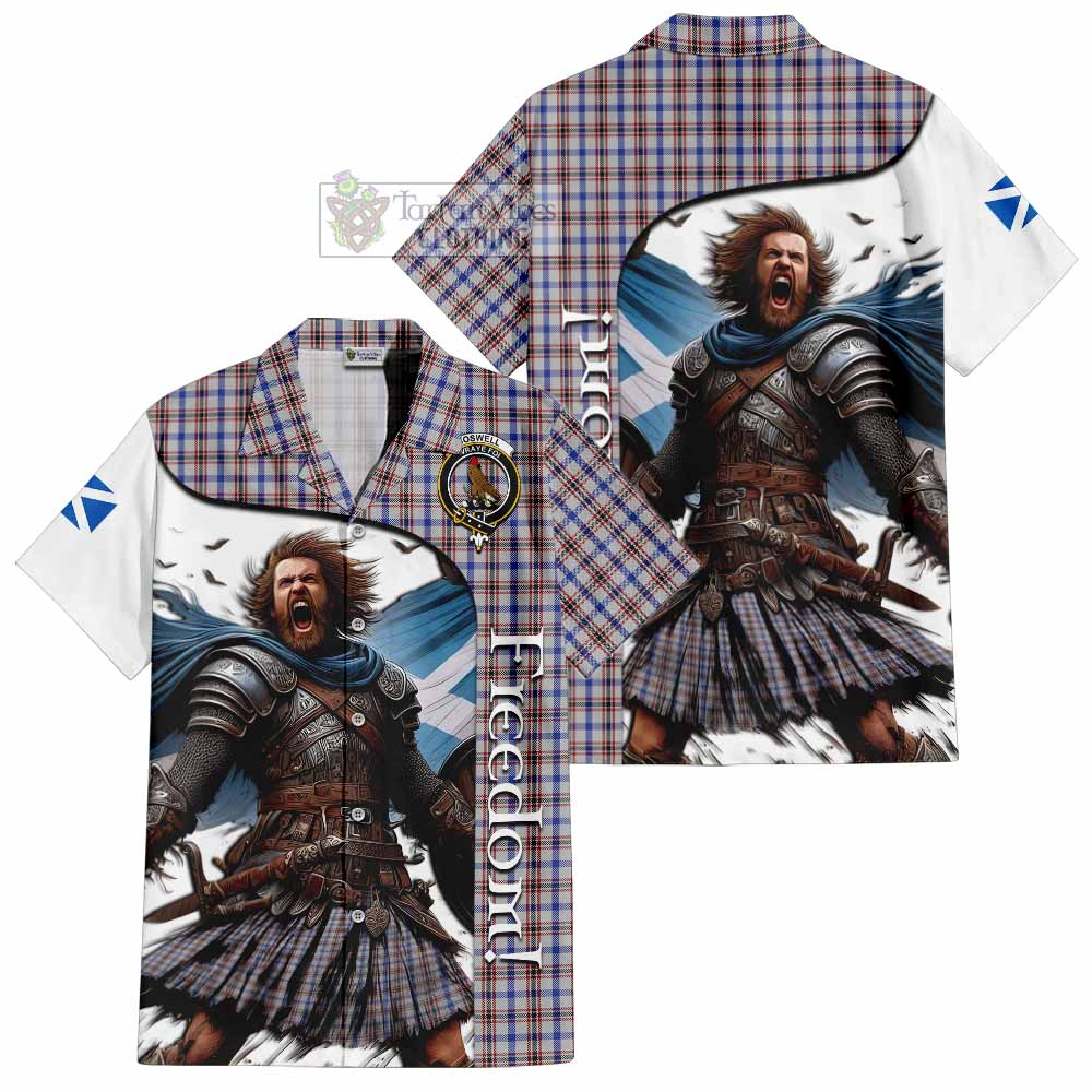 Tartan Vibes Clothing Boswell Crest Tartan Short Sleeve Button Shirt Inspired by the Freedom of Scottish Warrior