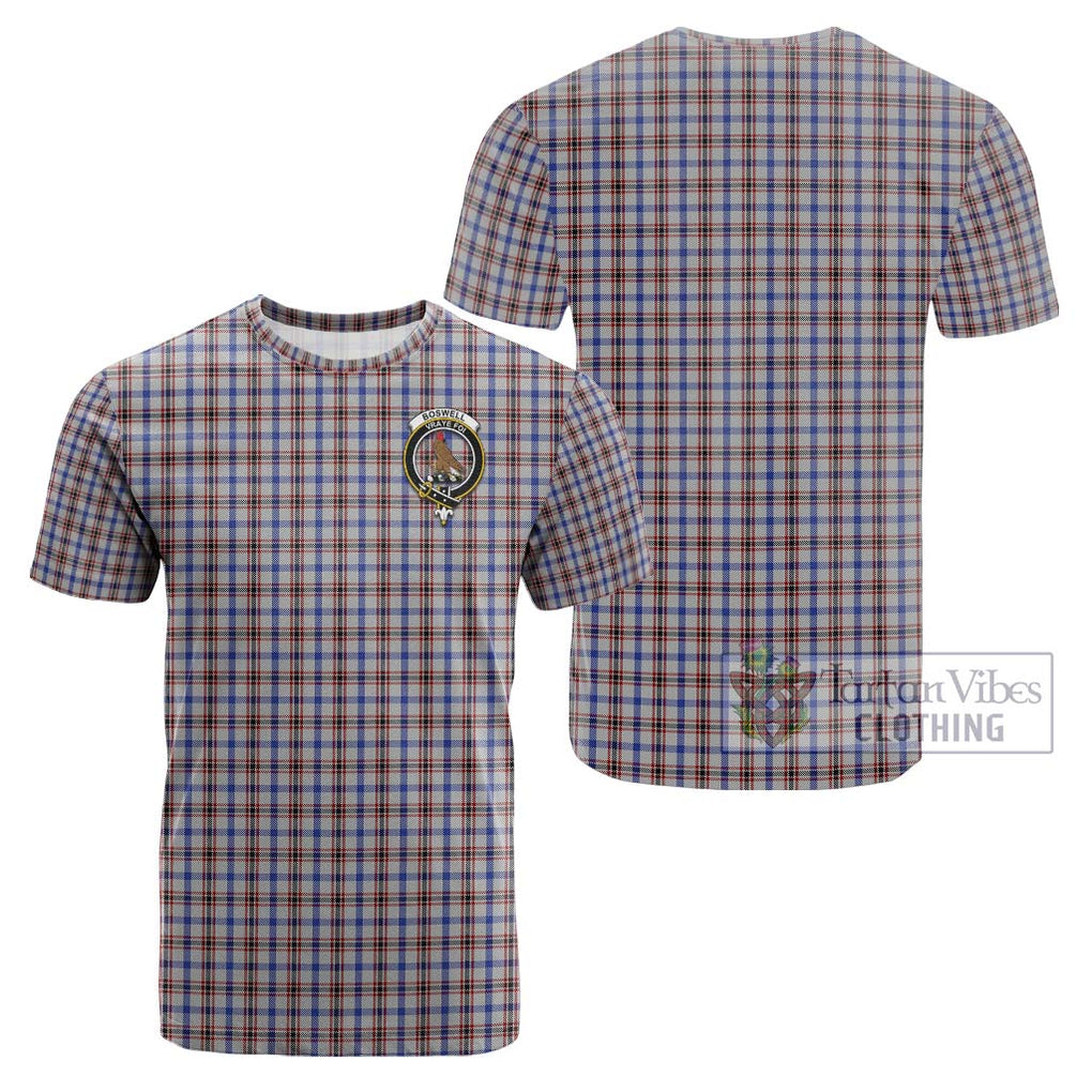 Boswell Tartan Cotton T-Shirt with Family Crest Kid's Shirt - Tartanvibesclothing Shop