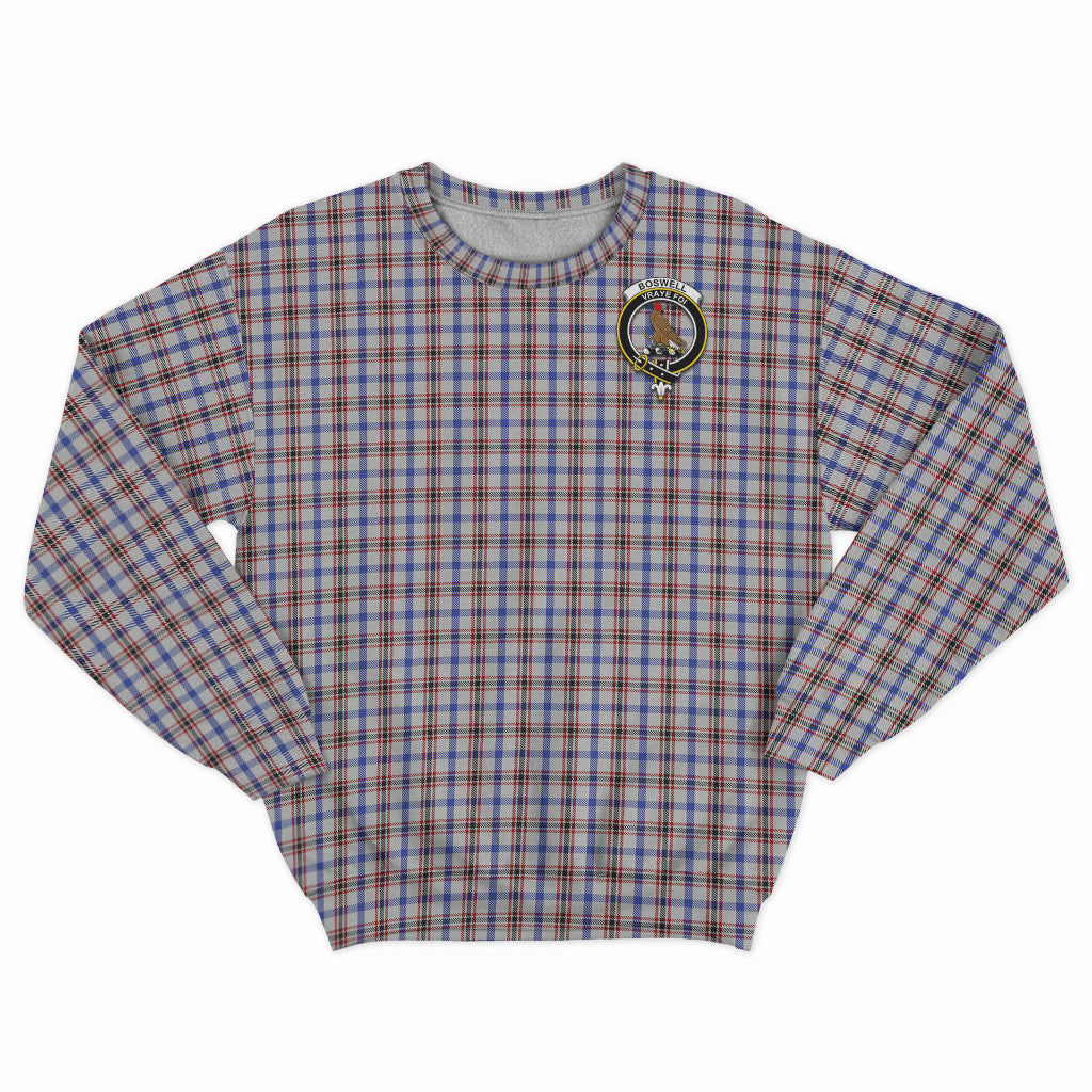 Boswell Tartan Sweatshirt with Family Crest - Tartan Vibes Clothing