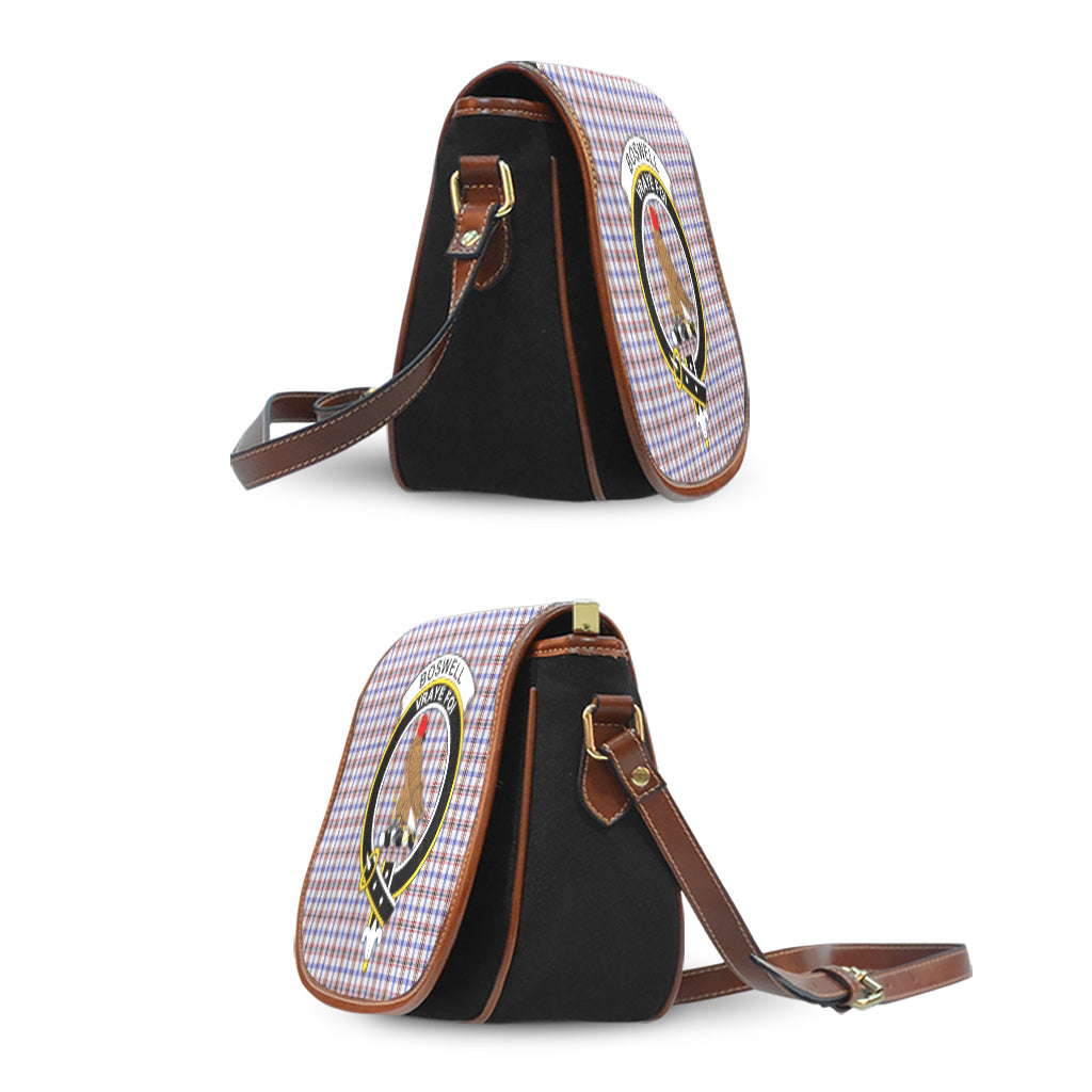 Boswell Tartan Saddle Bag with Family Crest - Tartan Vibes Clothing