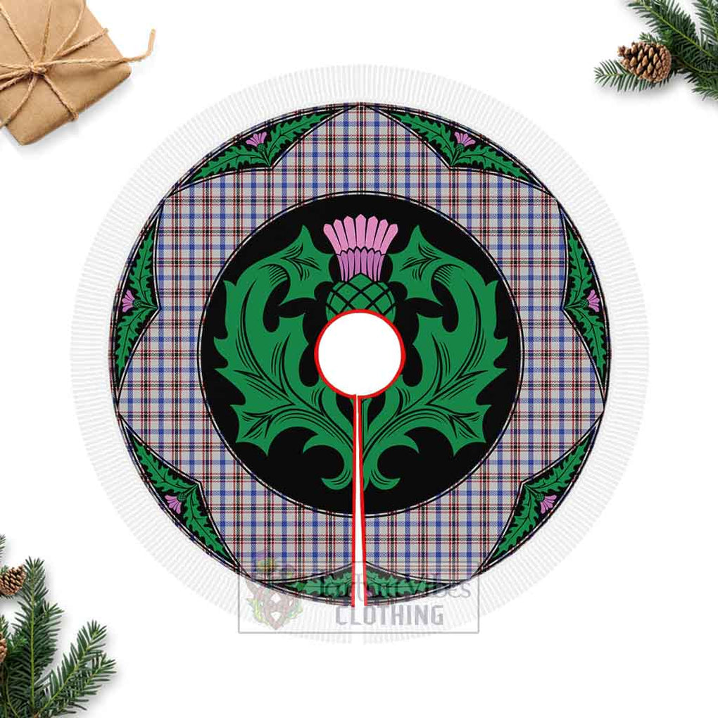 Tartan Vibes Clothing Boswell Tartan Christmas Tree Skirt Scottish Thistle Style