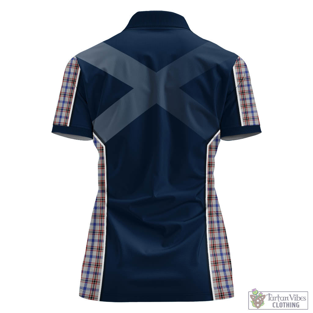 Tartan Vibes Clothing Boswell Tartan Women's Polo Shirt with Family Crest and Lion Rampant Vibes Sport Style