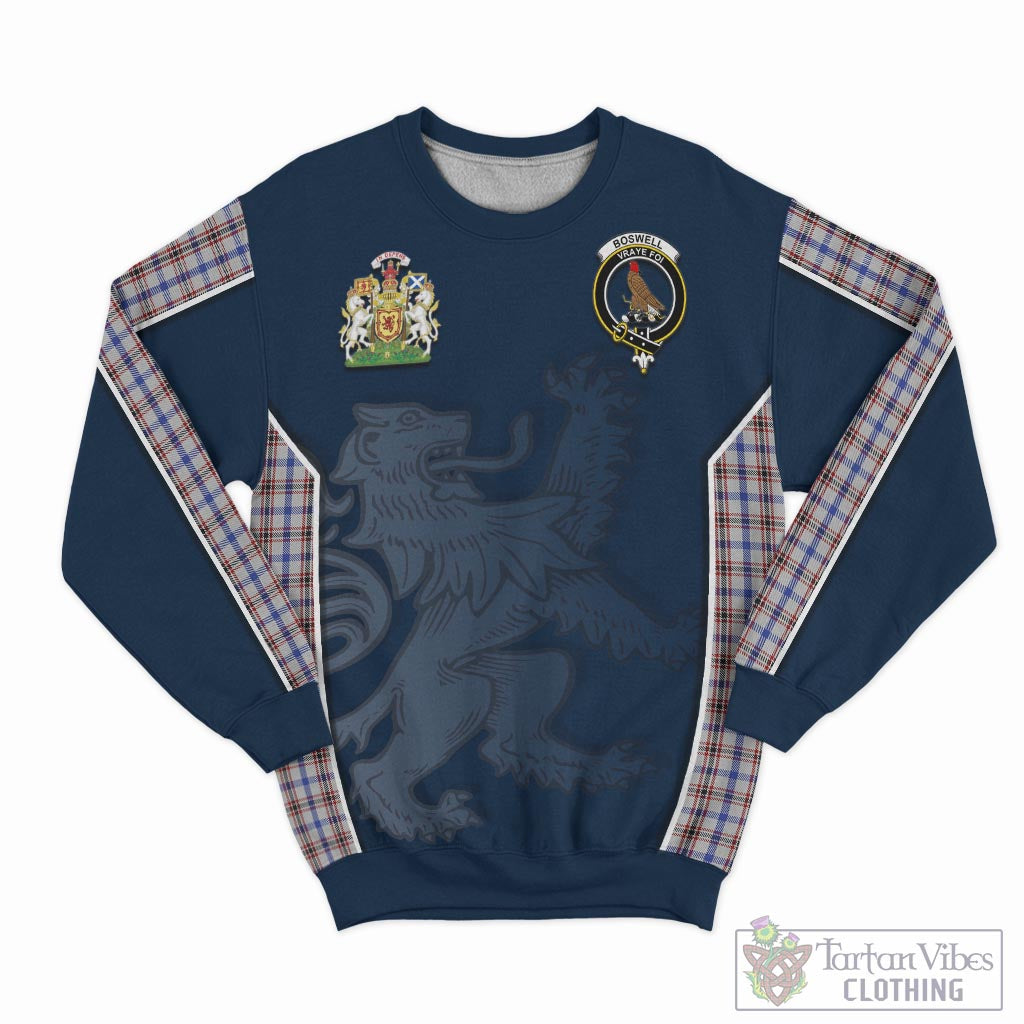 Tartan Vibes Clothing Boswell Tartan Sweater with Family Crest and Lion Rampant Vibes Sport Style