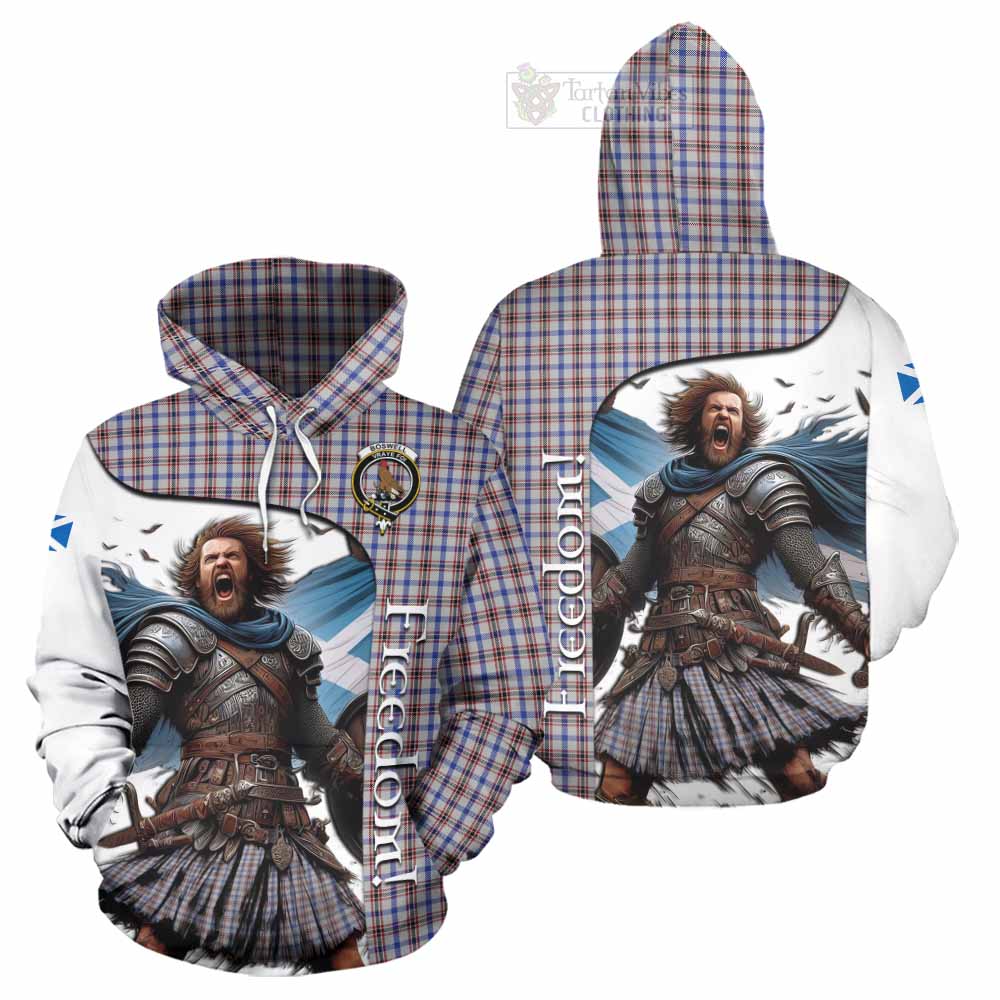 Tartan Vibes Clothing Boswell Crest Tartan Hoodie Inspired by the Freedom of Scottish Warrior