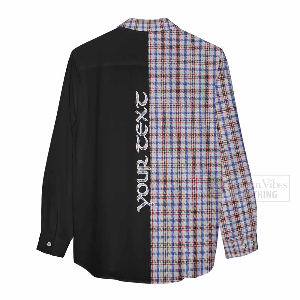 Tartan Vibes Clothing Boswell Tartan Women's Casual Shirt with Family Crest and Half Of Me Style