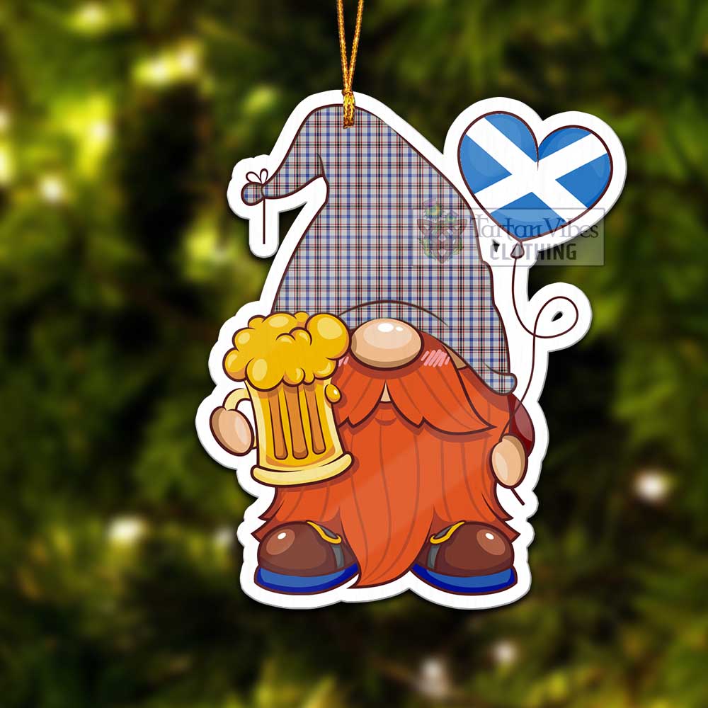 Tartan Vibes Clothing Boswell Tartan Gnome Holding Beer Glass Christmas Ornament with Personalized National Flag