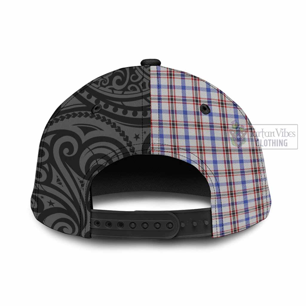 Tartan Vibes Clothing Boswell Tartan Classic Cap with New Zealand Silver Fern Half Style