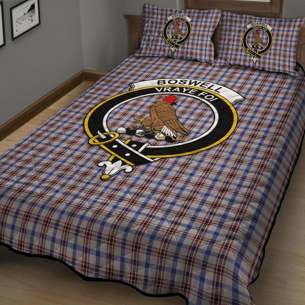 Boswell Tartan Quilt Bed Set with Family Crest - Tartan Vibes Clothing