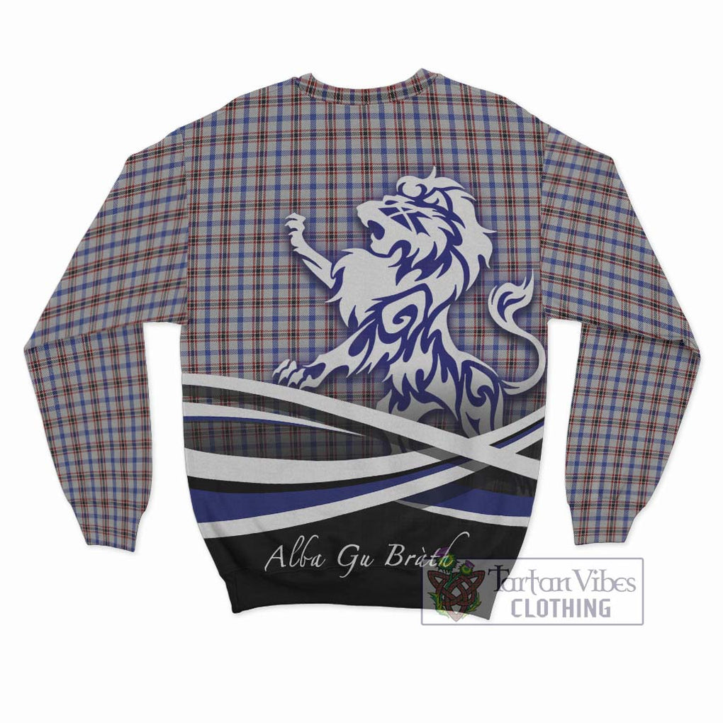 Boswell Tartan Sweatshirt with Alba Gu Brath Regal Lion Emblem - Tartanvibesclothing Shop