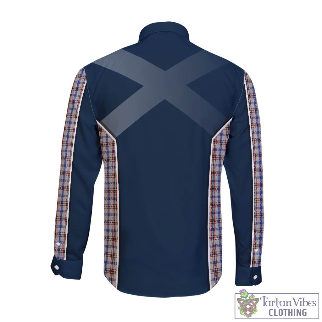 Tartan Vibes Clothing Boswell Tartan Long Sleeve Button Up Shirt with Family Crest and Lion Rampant Vibes Sport Style