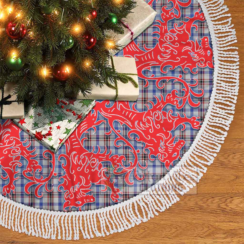 Tartan Vibes Clothing Boswell Tartan Christmas Tree Skirt Lion Rampant Style